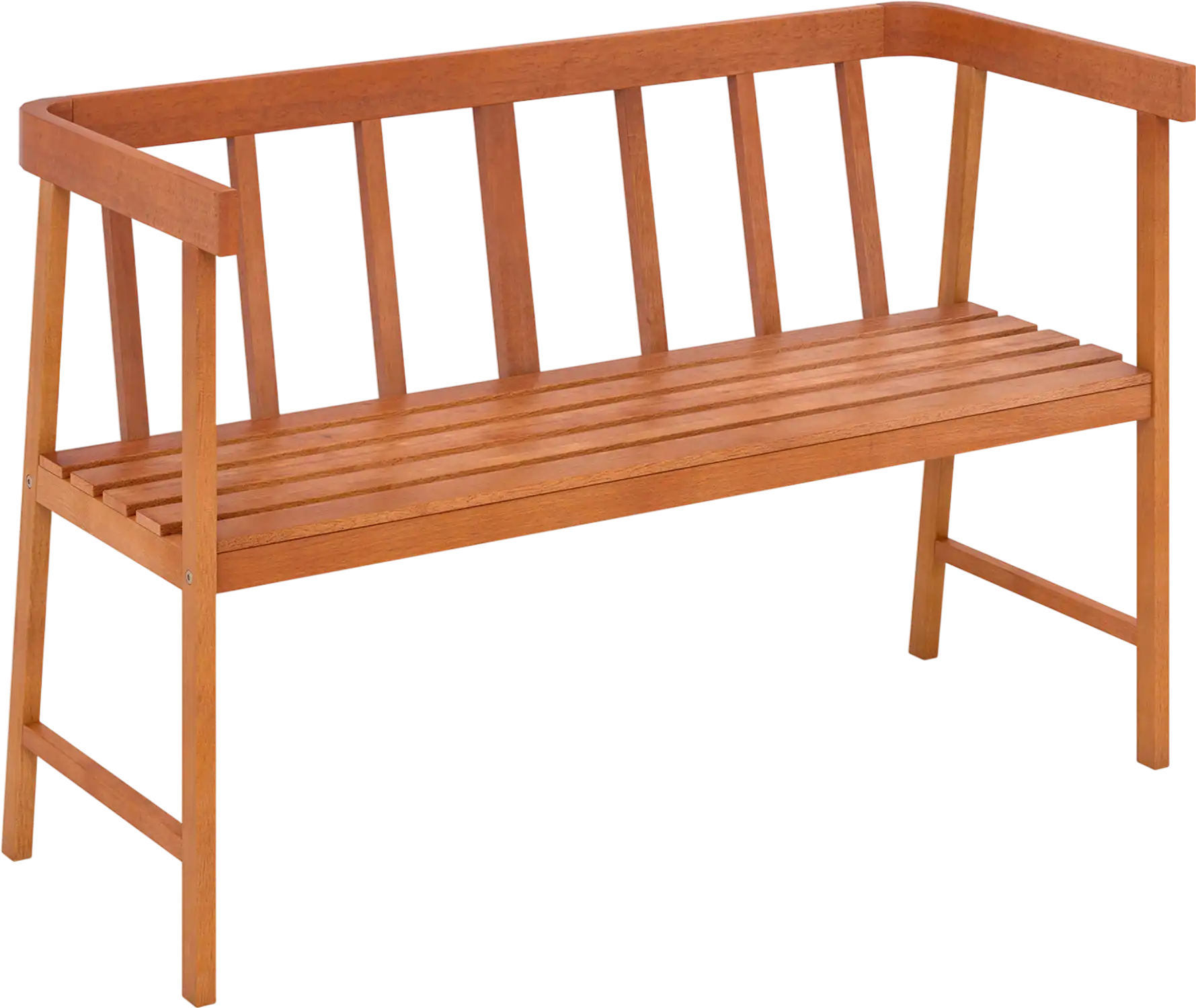 Costway Outdoor Eucalyptus Wood Garden Bench w/ Backrest Armrests 12547986 New