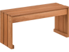 2-Person Outdoor Garden Bench with Solid Wooden Frame for Backyard