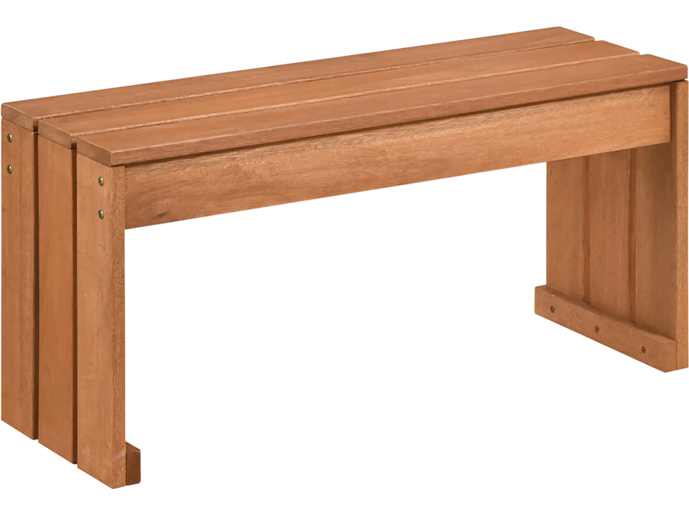 2-Person Outdoor Garden Bench with Solid Wooden Frame for Backyard