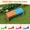 2-person outdoor garden bench with solid wooden frame, featuring a rustic design, ideal for backyard or small spaces.