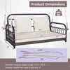 2-person outdoor hanging chair with gray PE wicker, soft cushions, and 2 hemp ropes for versatile placement in gardens.