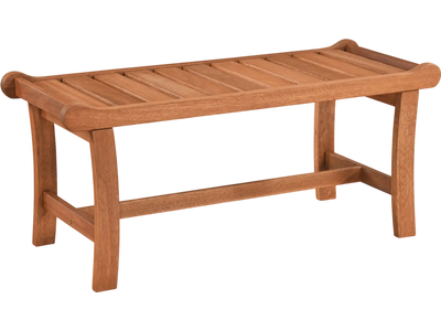 Costway 2-Person Outdoor Wood Bench Slatted Seat Raised Edges 56220717 New