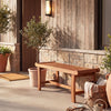 2-Person Outdoor Wood Bench with Slatted Seat and Raised Edges-1 Piece - Gallery View 1 of 9