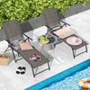 2 Piece Patio Folding Chaise Lounge Chairs Recliner with 6-Level Backrest-Coffee - Gallery View 1 of 10