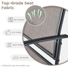 Close-up of breathable, rip-resistant fabric on the Outdoor Gliding Loveseat Chair, designed for long-lasting outdoor.