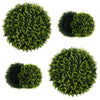 Two pieces of 18/22 inches faux decorative balls in green, ideal for patio, garden, or balcony decoration.