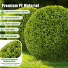 Lifelike 20-inch artificial topiary spheres made of sun-protective PE material, perfect for patio or garden decor.