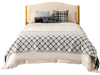 Two 25-inch tall white nightstands with doors and open shelves, ideal for bedroom organization and decor.