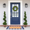 Two 4-foot artificial boxwood spiral trees with natural trunks, perfect for indoor and outdoor decoration.
