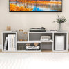 2 Pieces Adjustable TV Stand for TVs up to 55 Inch with Storage Cubes-White - Gallery View 1 of 10