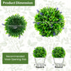 Artificial lavender topiary ball with gradient green leaves, 12" diameter, suitable for 11" vase openings.