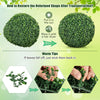 Two pieces of 16/20 inches artificial boxwood topiary balls with lush green leaves, perfect for patio or garden decor.