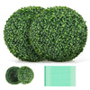 Two pieces of 16/20 inches artificial boxwood topiary balls with lush green leaves, perfect for patio or garden.