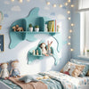 Floating Dolphin Shelves Wall Mounted Storage Display Rack-Blue - Gallery View 1 of 10