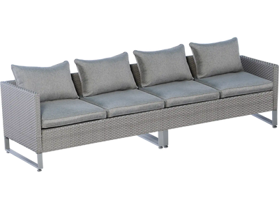 Costway 2-Piece Patio Furniture Sofa Set with Cushions Gray 47581923 New