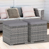 2 Pieces Patio Ottoman with Hidden Storage Space-Mix Grey-grey - Gallery View 1 of 10