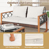 Two-piece patio furniture set featuring soft padded cushions and washable covers, perfect for outdoor comfort.