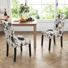 2 Pieces Tufted Dining Chair Set with Adjustable Anti-Slip Foot Pads-Blue and White - Gallery View 1 of 9