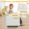 Kids sofa with soft teddy fleece upholstery, ergonomic backrest, and lumbar support, perfect for playroom or bedroom.