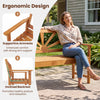 Acacia wood 2-seater loveseat bench with armrests and inclined backrest, perfect for patio relaxation.