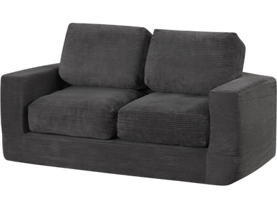 Costway 2-Seater Floor Loveseat Foam Sofa Removable Corduroy Cover 83709077 New