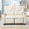 2-Seater Kids Recliner Double Toddler Sofa Chair with 2 Cup Holders-Beige - Gallery View 1 of 13