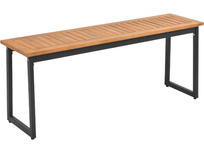 Costway 2-Seater Outdoor Dining Bench with Metal Legs 56252972 New