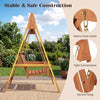 2-seater porch swing with stand, adjustable chains, and heavy-duty hooks, perfect for patio or garden relaxation.