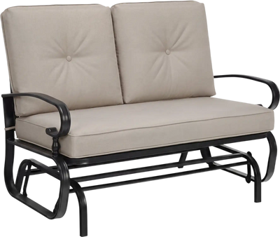Costway 2-Seat Outdoor Swing Glider Chair with Cushions 96830415 New