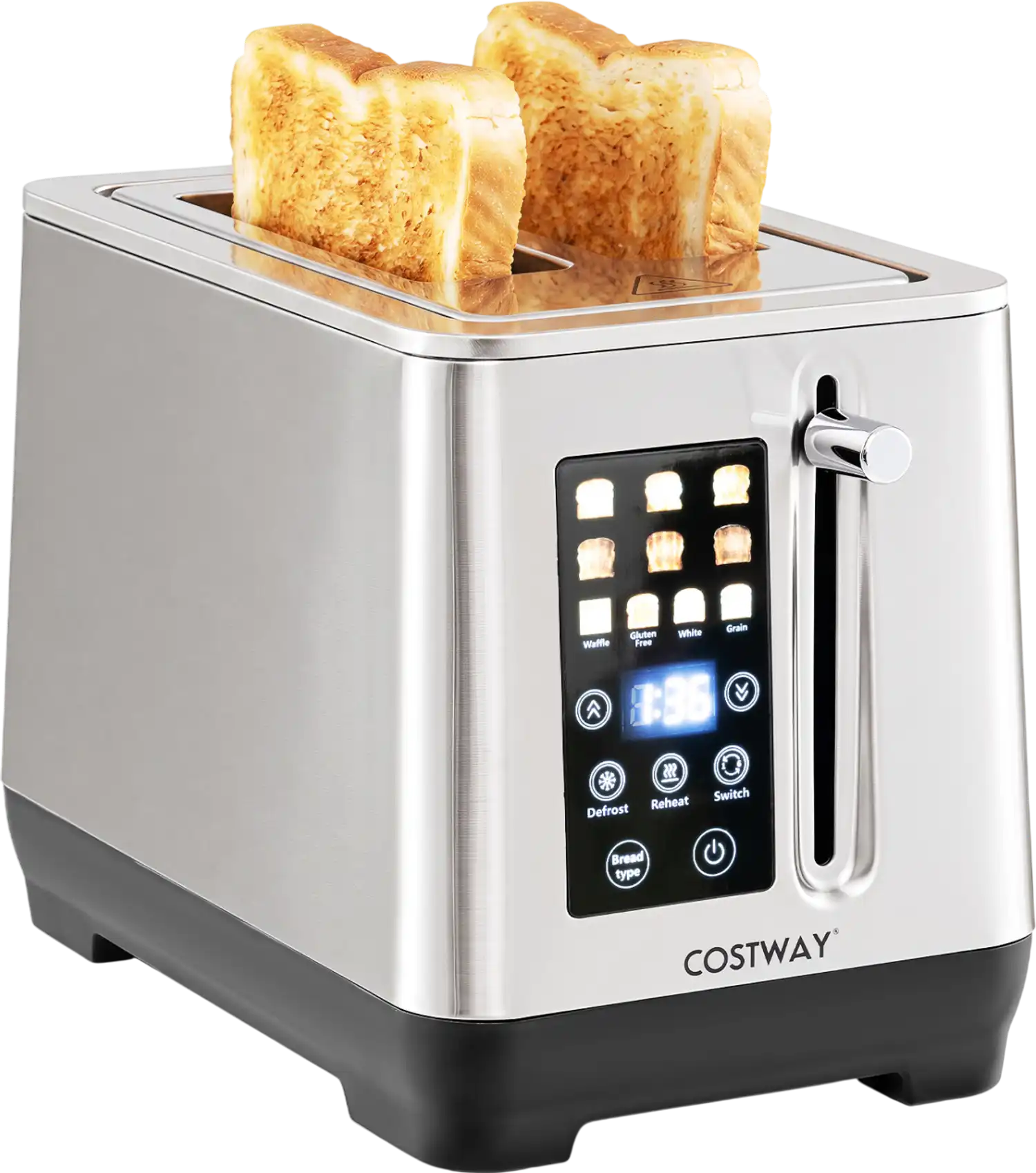 Costway 2-Slice Toaster 6 Browning Levels 4 Bread Types 41625128 New