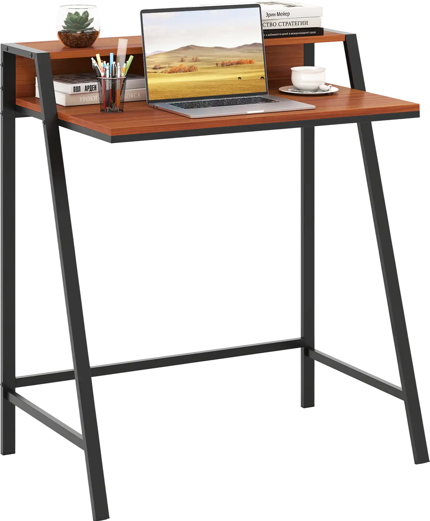 Costway 2-Tier Computer Desk PC Laptop Study Writing Home Office 48691527 New