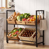 2-tier black drink crate rack with wheels, storing crates and featuring side hooks for openers, ideal for kitchen or.