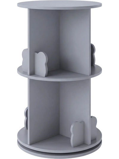 Costway 2-Tier Freestanding Rotating Kids Bookshelf Storage Rack w/ Bear Baffles 913485627 New