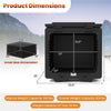 Dimensions of the 2 Tier Insulated Food Pan Carrier showing internal space, removable tray, and weight capacities for.