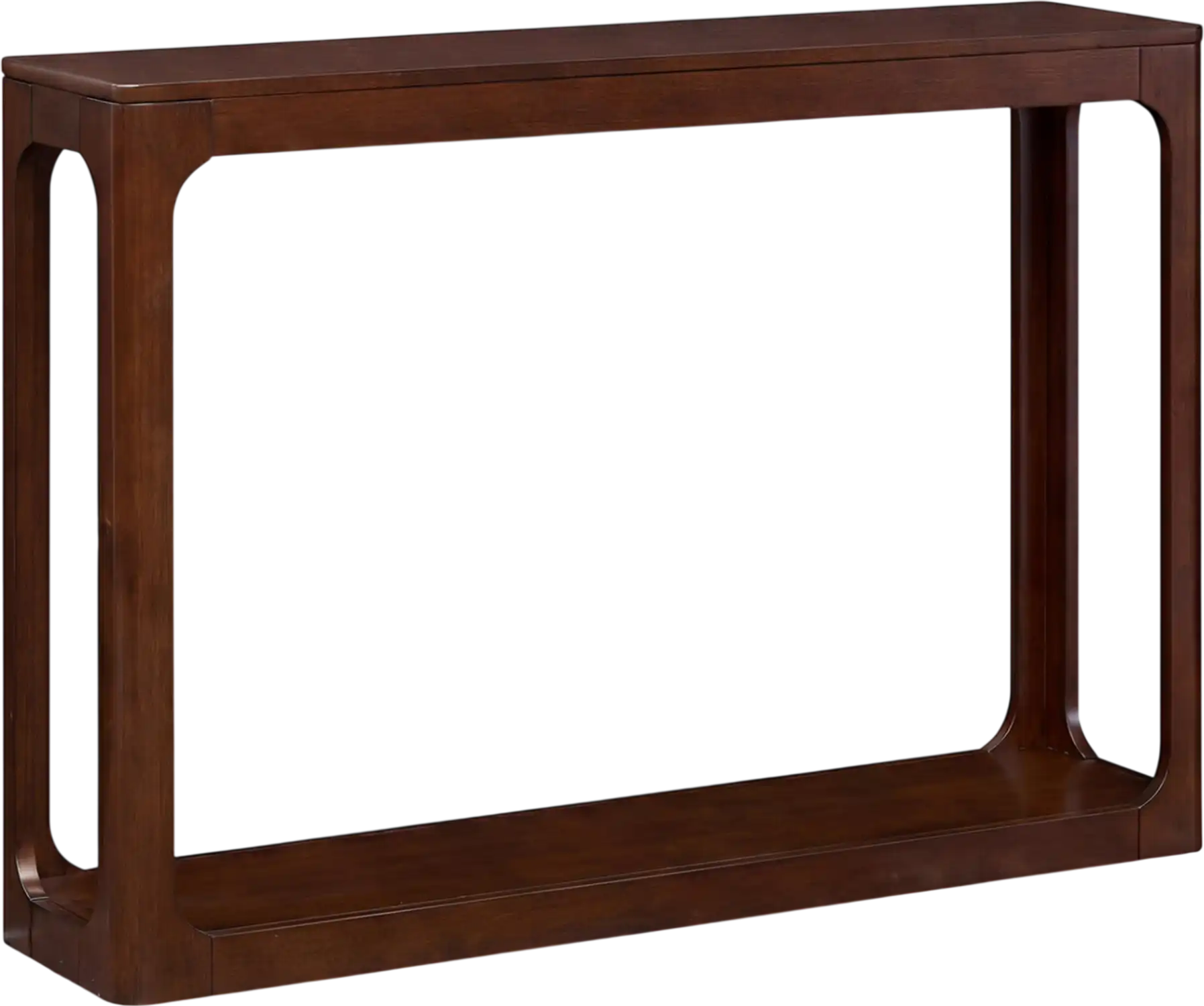 Costway 2-Tier Mid Century Wood Console Table with Storage Shelf 86043999 New