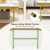 2-tier modern rectangular coffee table with a white sintered stone top and robust metal frame for stylish living room.