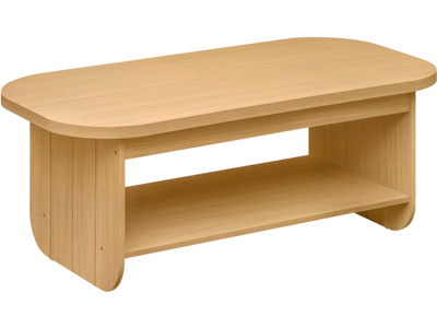Costway 2-Tier Oval Coffee Table Mid Century Living Room Center Table w/ Bottom Storage Shelf 30440782 New
