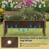 2-Tier raised garden bed with trellis in brown, featuring drainage holes for optimal water management and sturdy fir.