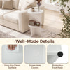 2-tier round side table in white with storage shelf, easy-to-clean surface, and protective foot pads for versatile use.