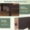 Close-up of the 2-tier square side table's X-frame design and widened support legs for stability and style.