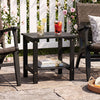 2-Tier Wood Patio End Table with Slatted Tabletop and Storage Shelf for Backyard-Black - Gallery View 1 of 9