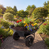 2 Tire Wheelbarrow Garden Cart Heavy-duty Dolly Utility Cart-Black - Gallery View 1 of 10