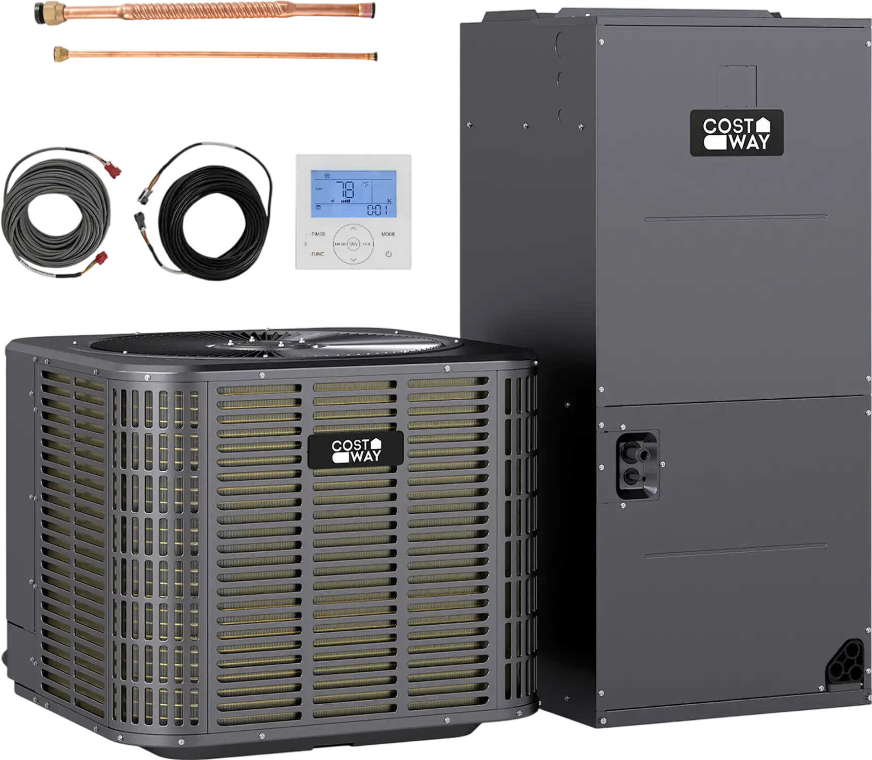 Costway 2 Ton 18 SEER2 High-Performance Heat Pump System Operates to 5°F 34936244 New