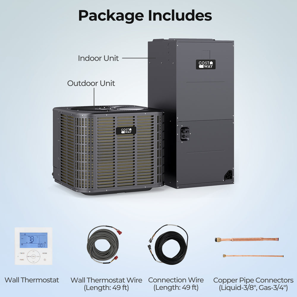 Indoor unit of the 2 Ton 18 SEER2 High-Performance Heat Pump System, designed for flexible installation in various.