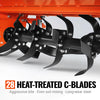 53 in Rotary Tiller,  3 Point Hitch Cat.1,  Chain Drive,  PTO Shaft Included with Shear Bolt,  18-35 HP,  LRT53