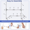 Assembly instructions for 2 in 1 all-weather football training equipment with clear serial numbers for easy setup.