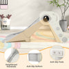 Toddler slide with climber in gray, featuring anti-slip pads, heightened handrails, and foldable design for safe play.