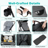 Detachable handrail and cup holder of the 2 in 1 Baby Stroller in gray, designed for comfort and safety.