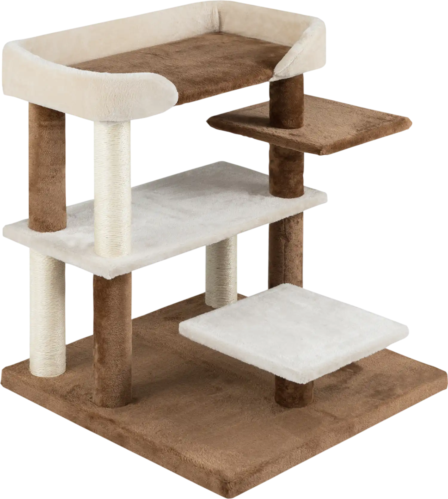 Costway 2-in-1 Cat Tree Tower Pet Steps Sisal Scratching Posts 4 Platforms 23253692 New