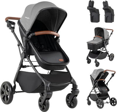 Costway 2-in-1 Convertible Baby Stroller w/ Car Seat Adapters 62045706 New